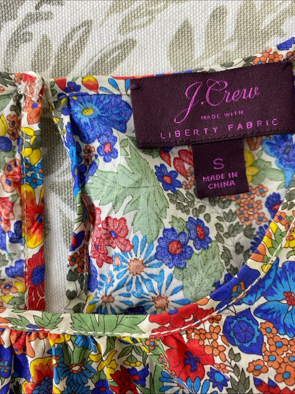 J. CREW Cotton Poplin Top in Liberty Margaret Annie Floral Print Womens small
